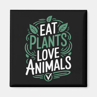 ヴィーガン フードラバー 植物を食べ、動物を愛そう マグネット