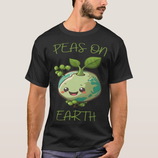 ヴィーガン ベジタリアン プラントベース 地球上の豆 Tシャツ (正面)