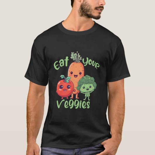 ヴィーガン ベジタリアン 健康食品 野菜 Tシャツ (正面)