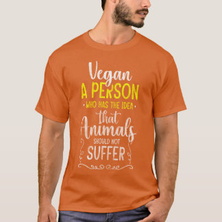 ヴィーガン+動物の権利+栄養 Tシャツ