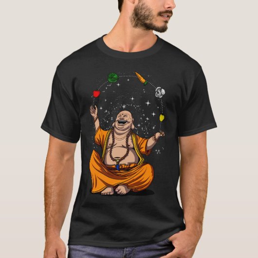 ヴィーガン 瞑想 ブッダ Tシャツ (正面)