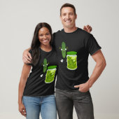 ヴィーガン+菜食主義者のためのCheeky Pickle Jar Tシャツ (ユニセックス)