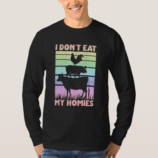 ヴィーガン 菜食主義者の格言 私は仲間を食べたりしない 1 Tシャツ (正面)