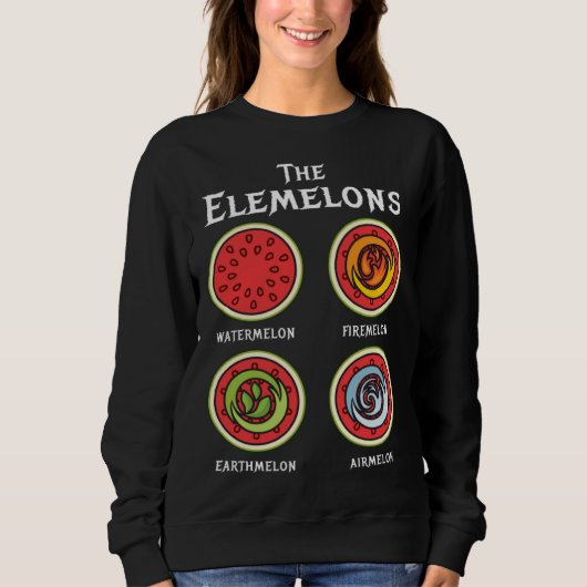 ヴィーガン 菜食主義者 自然保護 Elemelons スウェットシャツ (正面)