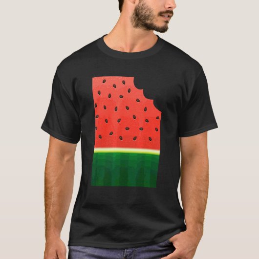 ヴィーガン+菜食主義+保護+庭のスイカ Tシャツ (正面)