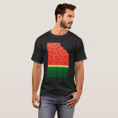 ヴィーガン+菜食主義+保護+庭のスイカ Tシャツ (正面フル)