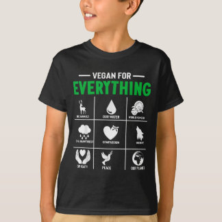 ヴィーガン+菜食主義 Tシャツ