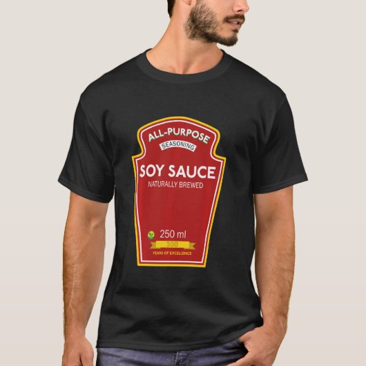 ヴィーガン 醤油 ジョーク コスチューム Tシャツ (正面)
