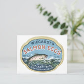 ヴィーガーデッツサーモンエッグヴィンテージ広告 ポストカード (スタンド正面)
