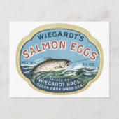 ヴィーガーデッツサーモンエッグヴィンテージ広告 ポストカード (正面)