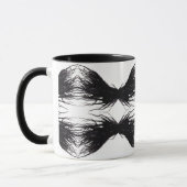 ヴィース 抽象的な黒い翼 アルコールインクアート マグカップ (左)