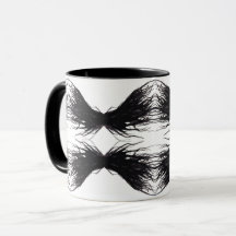 ヴィース 抽象的な黒い翼 アルコールインクアート