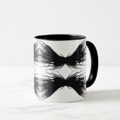 ヴィース 抽象的な黒い翼 アルコールインクアート マグカップ (正面右)