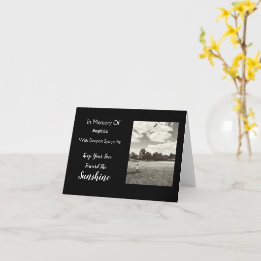 ヴィーテント悔やみや弔慰フォーザンシャインホープ引用文 カード (黄色い花)