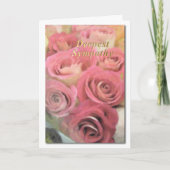 ヴィーテン悔やみや弔慰ピンクローゼス カード (正面)