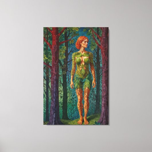 「ヴィードラの肖像」- 緑葉の血管 キャンバスプリント (正面)