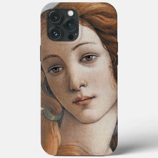 ヴィーナスの誕生の顔のアップ Case-Mate iPhoneケース (裏面)