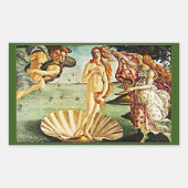 ヴィーナスの誕生はボッティチェリによるファインアート 長方形シール (正面)