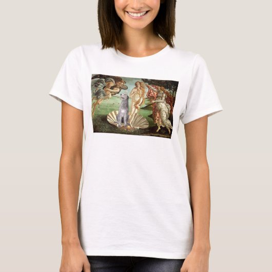 ヴィーナスの誕生 - アイルランド・ウルフハウンド #6 Tシャツ (正面)
