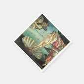 ヴィーナスの誕生- Botticelliによるクラシックアート スタンダードカクテルナプキン (角)
