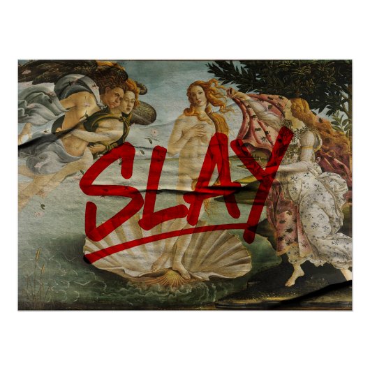 ヴィーナスの誕生 × SLAY - 赤マーカー・エディション ポスター (正面)