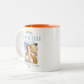 ヴィーナス絵画の植物学誕生と画家の略歴 ツートーンマグカップ (正面左)