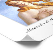 ヴィーナス絵画の植物学誕生と画家の略歴 ポスター (角)