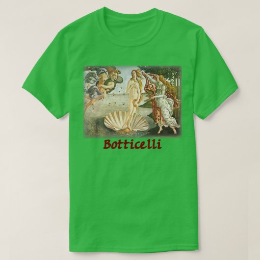 ヴィーナス2のボッティチェリ誕生 Tシャツ (デザイン正面)