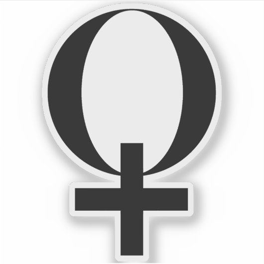 ヴィーナス(金星)のシンボル(黒) シール (正面)