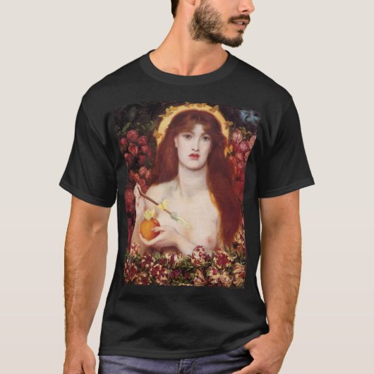 ヴィーナスVerticordia (by Dante Gabriel Rossetti) Tシャツ (正面)
