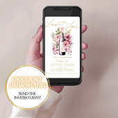 ヴィーノウィーエレガントウォーター色ブライダルシャワー 招待状