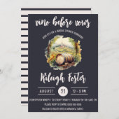 ヴィーノウィーブウズ,ブドウ園,バレル,ブライダルシャワー 招待状 (正面/裏面)