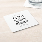 ヴィーノビウズ | ミニマルレトロバチェロレッテ スクエアペーパーコースター (アングル)