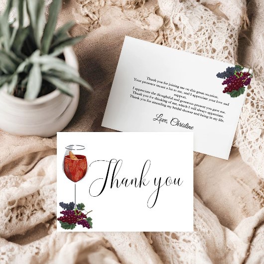ヴィーノ前の誓いブライダルシャワーサンキューカード 案内状