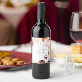 ヴィーノ前誓いワイナリーブライダルシャワーの好意 ワインラベル