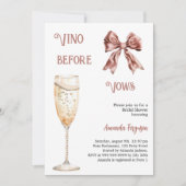 ヴィーノ前誓ピンクボウブライダルシャワー 招待状 (正面)