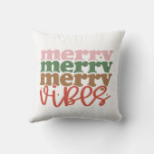 ヴィーブメリースレトログルーヴィークリスマスホリデー クッション (裏面)