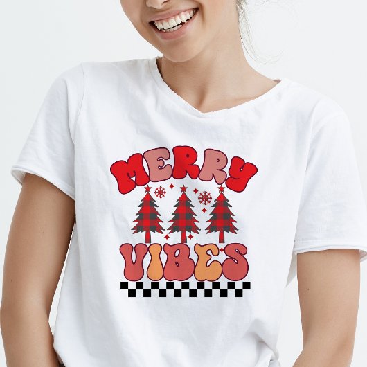 ヴィーブメリースレトログルーヴィークリスマスホリデー トライブレンドＴシャツ