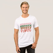 ヴィーブメリースレトログルーヴィークリスマスホリデー トライブレンドＴシャツ (正面全面)