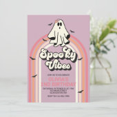 ヴィーブ不気味スレトロハロウィーン幽霊誕生日 招待状 (スタンド正面)