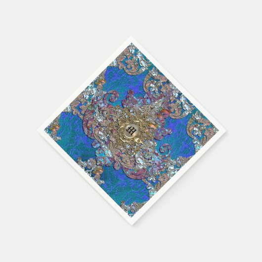 ヴィーラジョイエレガントモノグラム スタンダードカクテルナプキン (角)