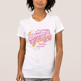 『ヴィーヴ・イット・オン・ザ・ヴーヴ Y2K ピンクオレンジ ブライズメイドパーティ』 Tシャツ