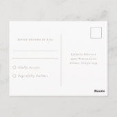 ヴィ品亮か花柄の出欠確認 ポストカード (裏面)