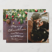 ヴィ相互 ウッド クリスマス フォト (正面/裏面)