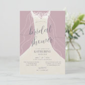 ヴェイエレガントル赤面ラッフルズドレスブライダルシャワー 招待状 (スタンド正面)