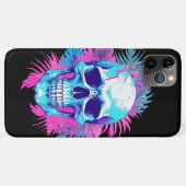 ヴェイパーウェーブ風フラワースカル Case-Mate iPhoneケース (裏面(横))