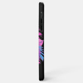 ヴェイパーウェーブ風フラワースカル Case-Mate iPhoneケース (裏面/左)
