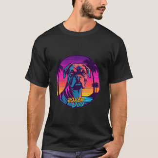 ヴェイパーウェーブ ボクサーダッド フューチャリスティックボクサー Tシャツ
