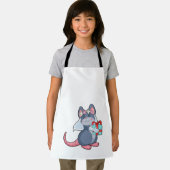 ヴェイルとプレゼントの花嫁マウス.PNG エプロン (インサイチュ)