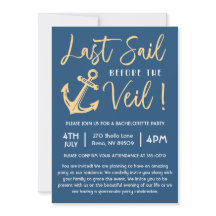 ヴェイルの前に出航しよう！ 海の上の独身最後のパーティー